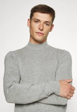 Pier OneStickad Tröja - Mottled Light Grey -Macys Butik 10a415f22211484ca8177bd8549075de