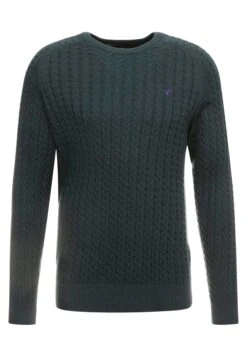 Pier OneStickad Tröja - Mottled Dark Green -Macys Butik 1b1146f3a9744ed0b520af185093254f