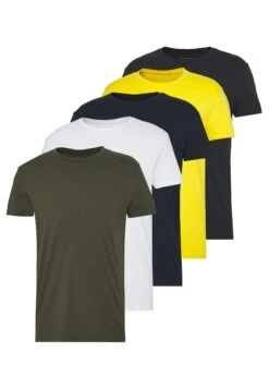 Pier One5 PACK - T-shirt - Bas - Olive/ White/ Navy /yellow /black 18 Pier One5 PACK - T-shirt - Bas - Olive/ White/ Navy /yellow /black -Macys Butik 1b9164789150411d82264f1147f53451