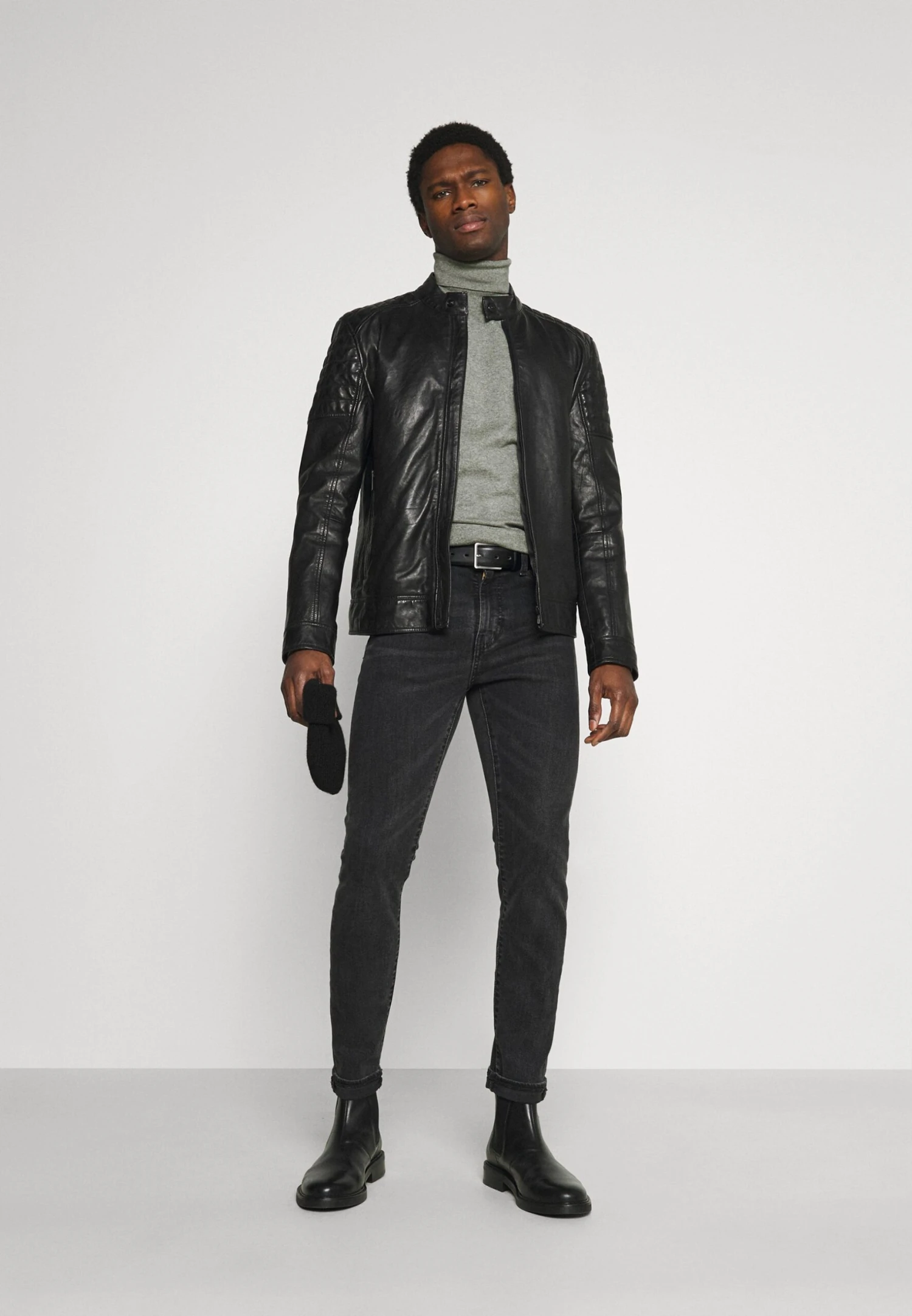 Pier One2 PACK - Stickad Tröja - Black/mottled Light Grey 3 Pier One2 PACK - Stickad Tröja - Black/mottled Light Grey