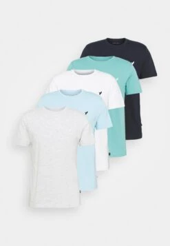 Pier One5 PACK - T-shirt - Bas - Light Grey - 101_white - 001_green - 602 16 Pier One5 PACK - T-shirt - Bas - Light Grey - 101_white - 001_green - 602 -Macys Butik 3fe4ededb7e446c69186309619c33f40