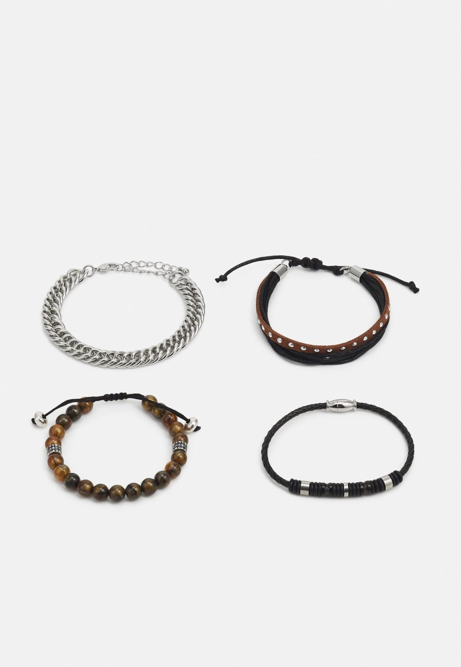 Pier One4 PACK - Armband - Silver-coloured 3 Pier One4 PACK - Armband - Silver-coloured