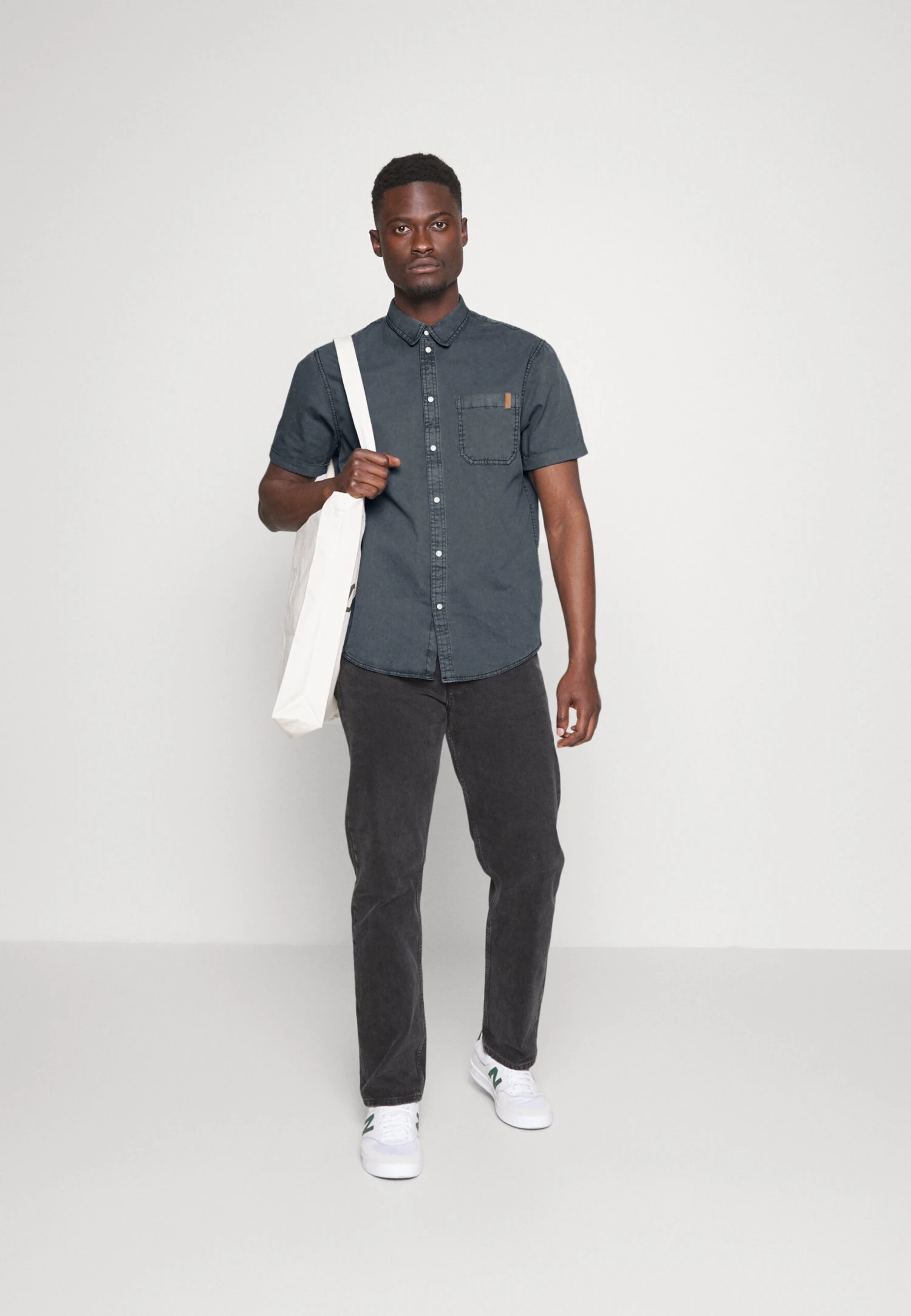 Pier OneSkjorta - Blue-grey 4 Pier OneSkjorta - Blue-grey - Bild 2