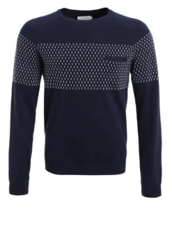 Pier OneStickad Tröja - Dark Blue -Macys Butik 7773a861ae6c4ebb84e1039f1adb112c