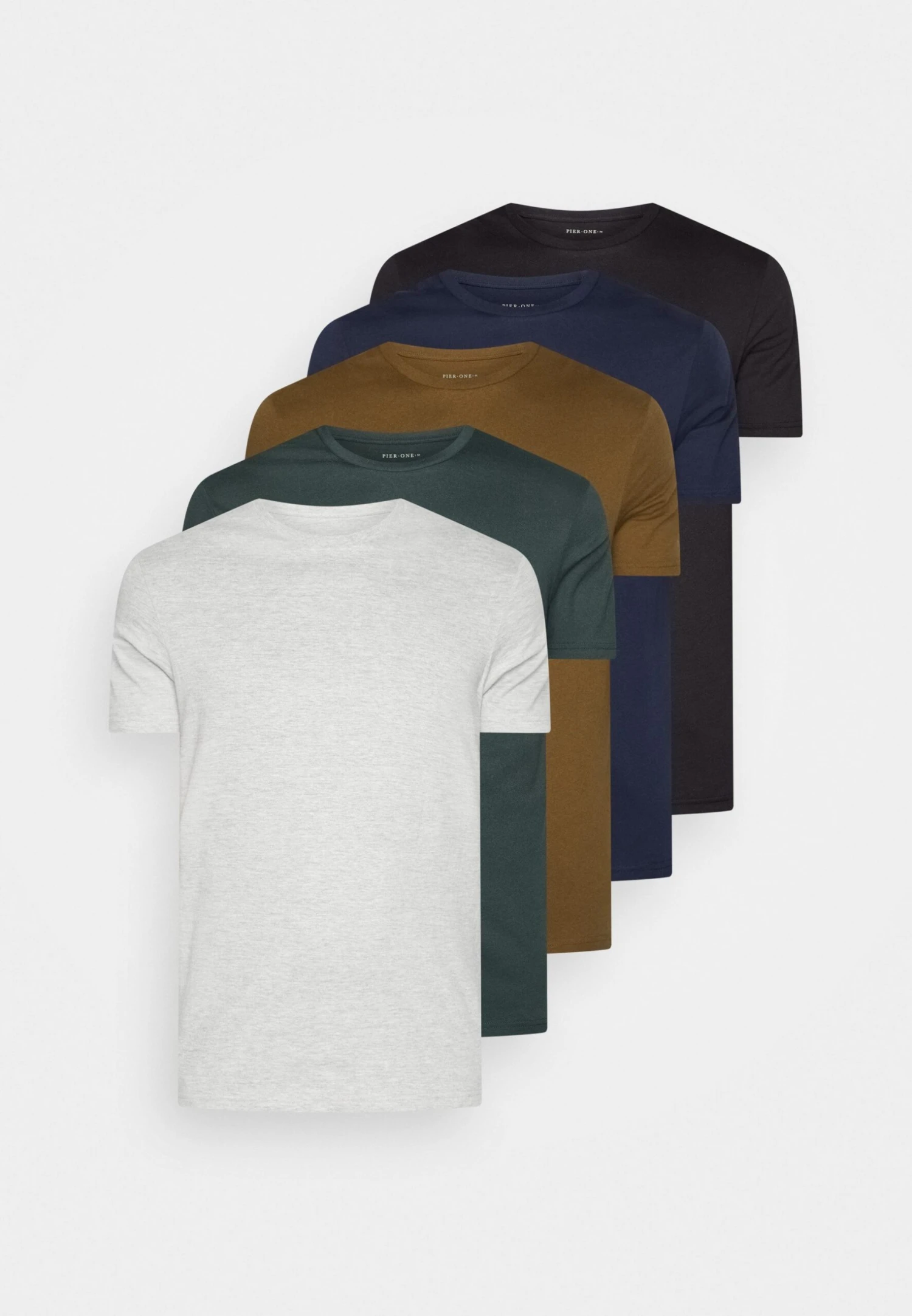 Pier OneUNISEX 5 Pack - T-shirt - Bas - Black /dark Blue/dark Green 10 Pier OneUNISEX 5 Pack - T-shirt - Bas - Black /dark Blue/dark Green - Bild 8