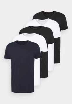 Pier One5 PACK - T-shirt - Bas - White/black 16 Pier One5 PACK - T-shirt - Bas - White/black -Macys Butik 99f27047b43e496b989230e319ac7a64