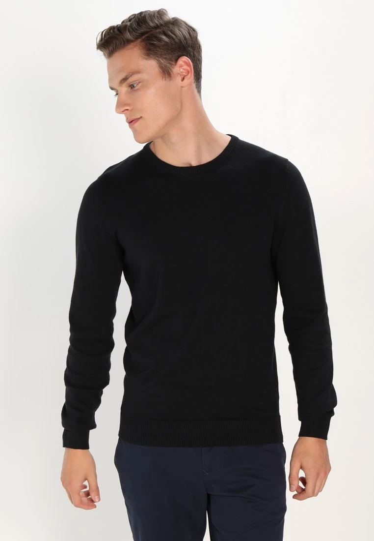 Pier OneBASIC CREWNECK - Stickad Tröja - Black 3 Pier OneBASIC CREWNECK - Stickad Tröja - Black