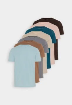 Pier One7 PACK - T-shirt - Bas - Red/silver/royal Blue -Macys Butik badf9edc15124d4d8662851953c5f4bc