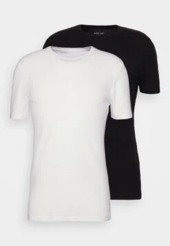 Pier OneSLIM FIT RIBBED T-SHIRT 2 PACK - T-shirt - Bas - White/black 12 Pier OneSLIM FIT RIBBED T-SHIRT 2 PACK - T-shirt - Bas - White/black -Macys Butik bfa677da41c14e1ebbe1df5382fc7cd3