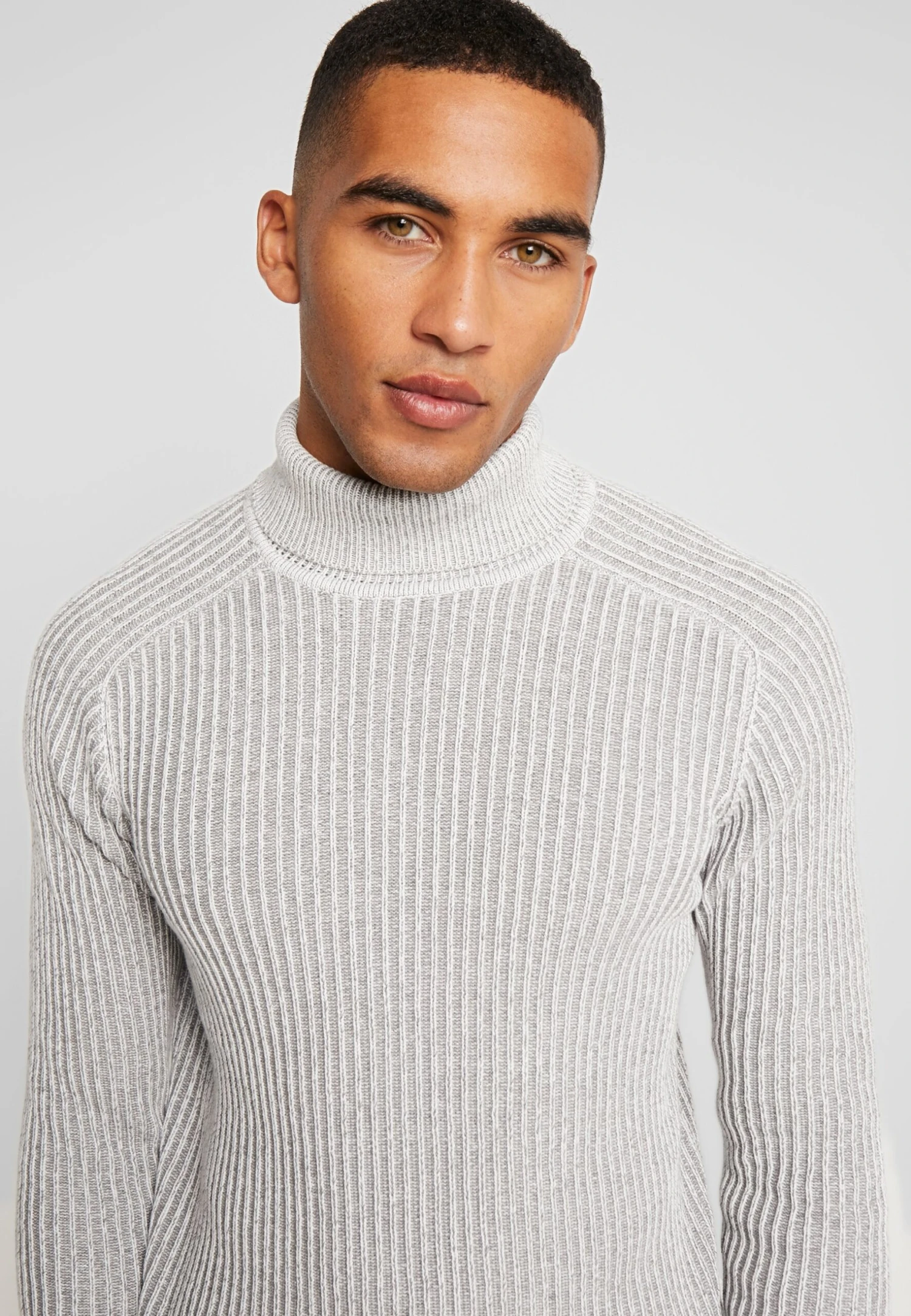 Pier OneStickad Tröja - 111 - Mottled Light Grey 6 Pier OneStickad Tröja - 111 - Mottled Light Grey - Bild 4