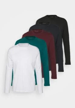 Pier One5 PACK - Långärmad Tröja - White/dark Blue/black -Macys Butik d83220e9e54d43fcb8998bbd6af96e96