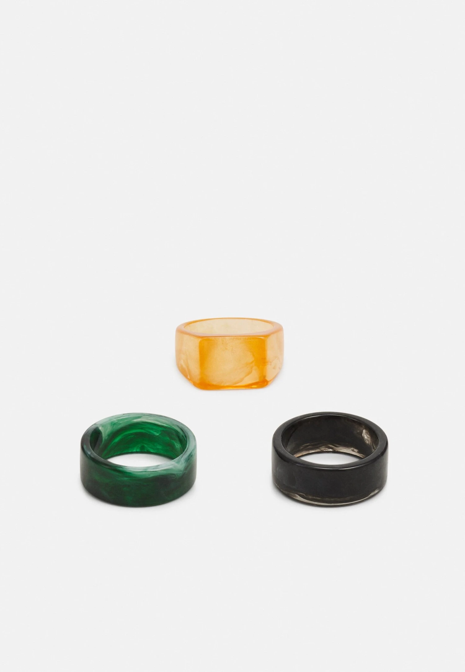 Pier One3 PACK - Ringar - Black/green/orange 3 Pier One3 PACK - Ringar - Black/green/orange