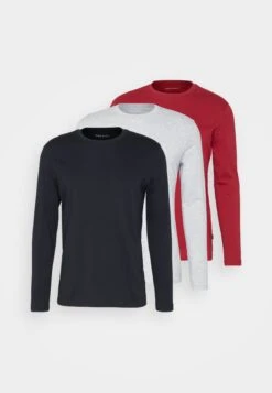 Pier One3 PACK - Långärmad Tröja - Red/dark Blue/mottled Light Grey -Macys Butik f87cd68289264ca7b167b087cae30c53
