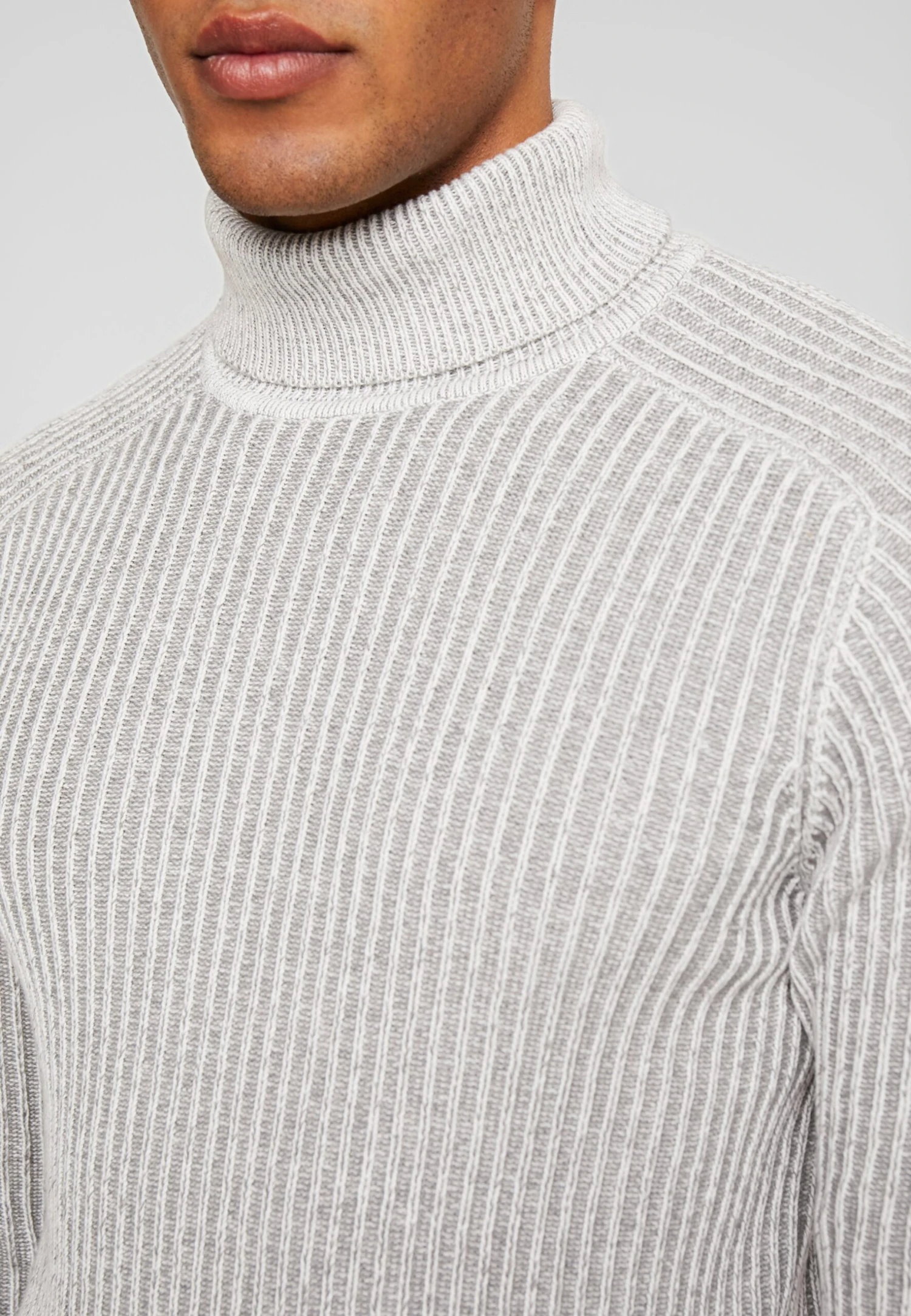 Pier OneStickad Tröja - 111 - Mottled Light Grey 8 Pier OneStickad Tröja - 111 - Mottled Light Grey - Bild 6